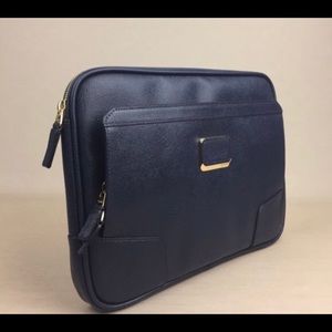 Tumi leather Palermo laptop sleeve 13” blue